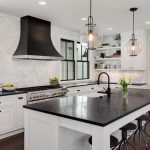 Beautiful,Kitchen,In,New,Luxury,Home.,Features,Black,Counters,And
